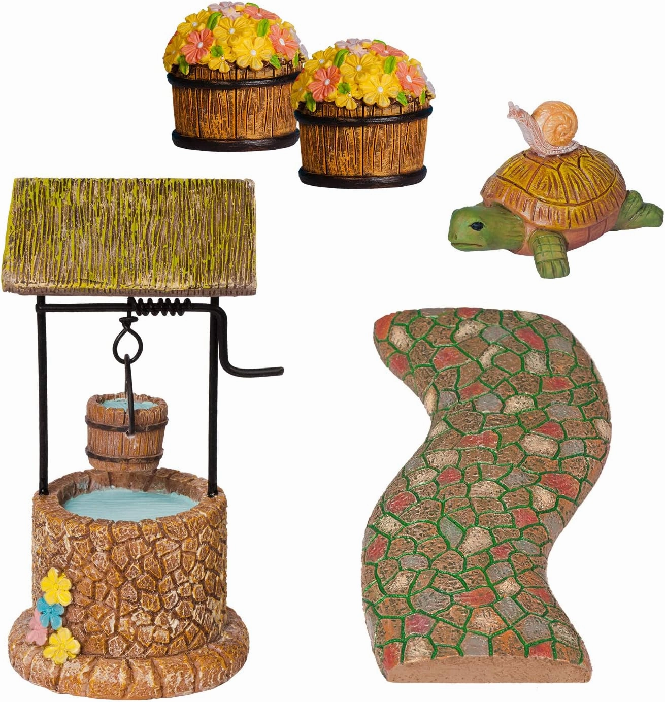 Pebble Lane Polyresin Fairy Garden Kit (11-Piece)