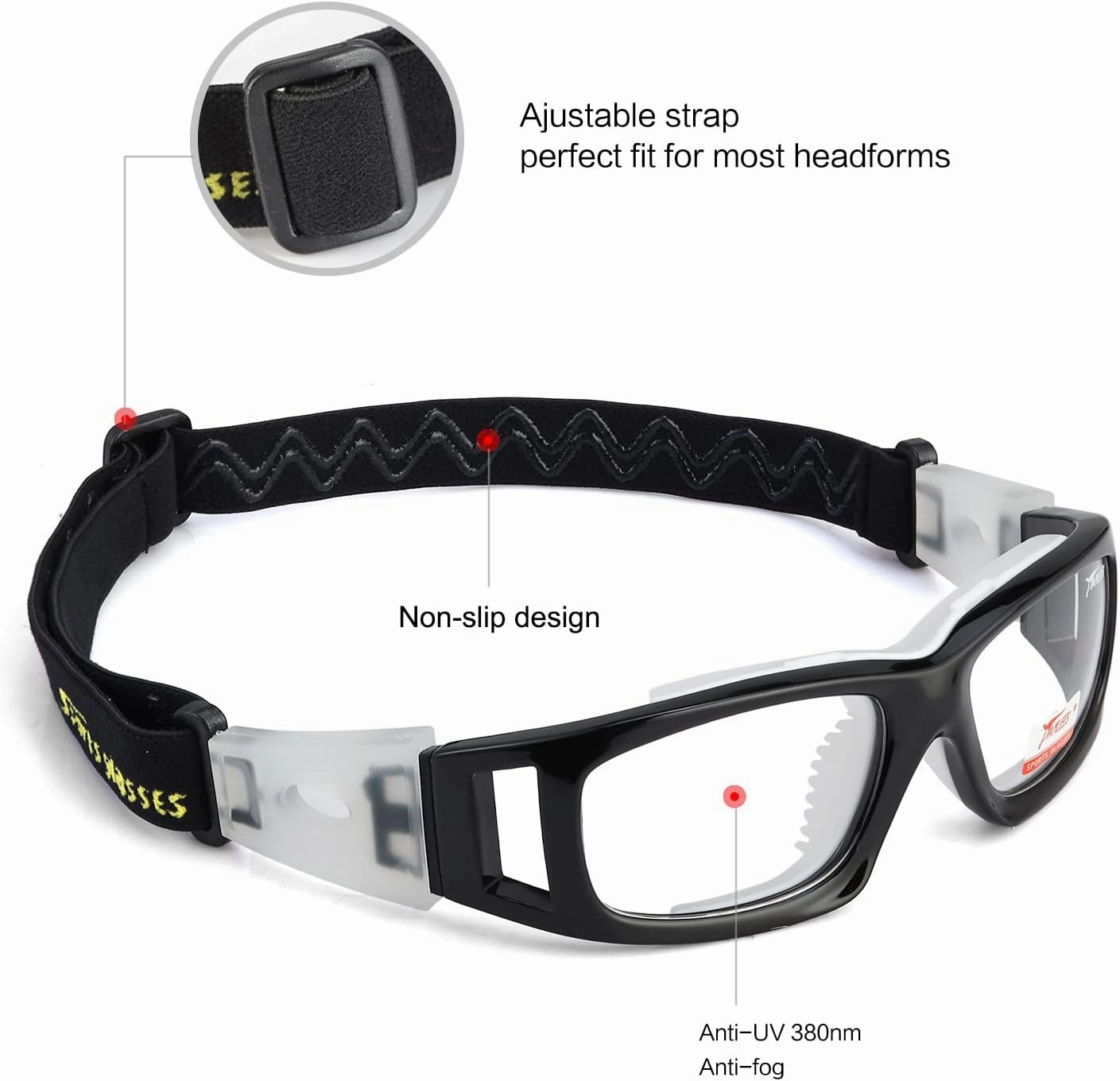 PELLOR Sports Goggles Eyewear Safety Protective Glasses for Soccer Basketball Motorcycle Outdoor Sports
