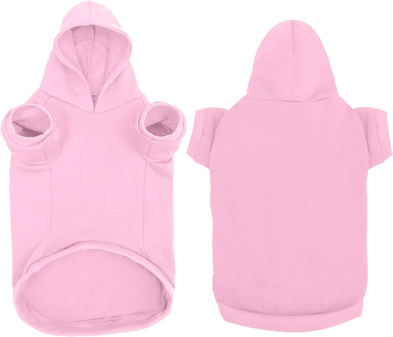Personalized Dog Hooded Sweatshirt Custom Pet Pullover Hoodie Text/Image Small/Medium/Large Dogs,Puppy,Cat and Kitten Light Pink