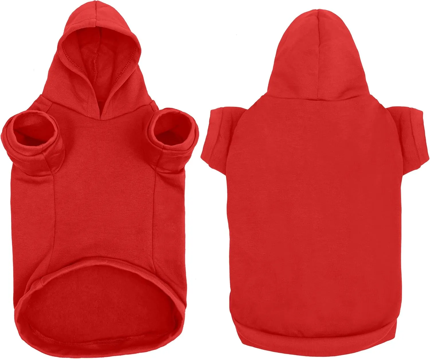 Personalized Dog Hooded Sweatshirt Custom Pet Pullover Hoodie Text/Image Small/Medium/Large Dogs,Puppy,Cat and Kitten Red