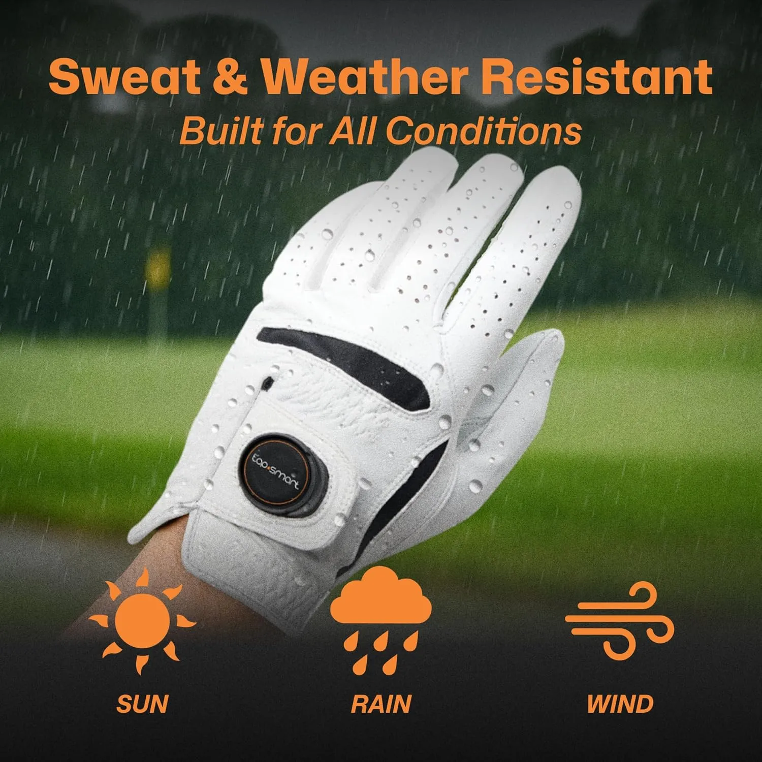 Personalized Golf Glove for Men – Left Hand Golf Gloves with Smart NFC Technology, Custom Name or Logo – Premium Mens Golf Glove for Left-Handed Golfers – Durable, Comfortable Fit