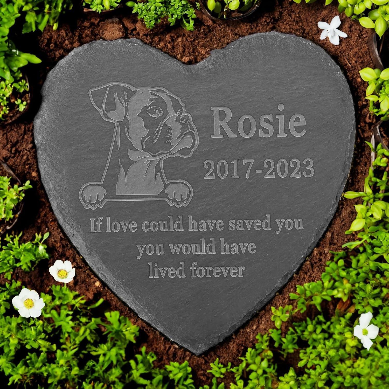 Personalized Boxer Memorial, Boxer Tombstone, Boxer Loss Gifts, Boxer Keepsake Memorial, in Memory of Boxer