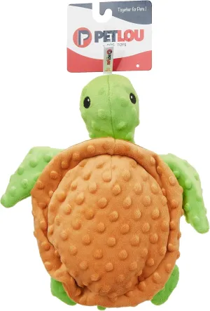 Pet Lou Dotty Friends Tortoise Dog Stuffed Toy, 12-inch Length