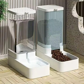 Pet's Food and Water Dispenser, Pet Feeder and Waterer for Dogs and Cats, Small and Large Size Options (Large)
