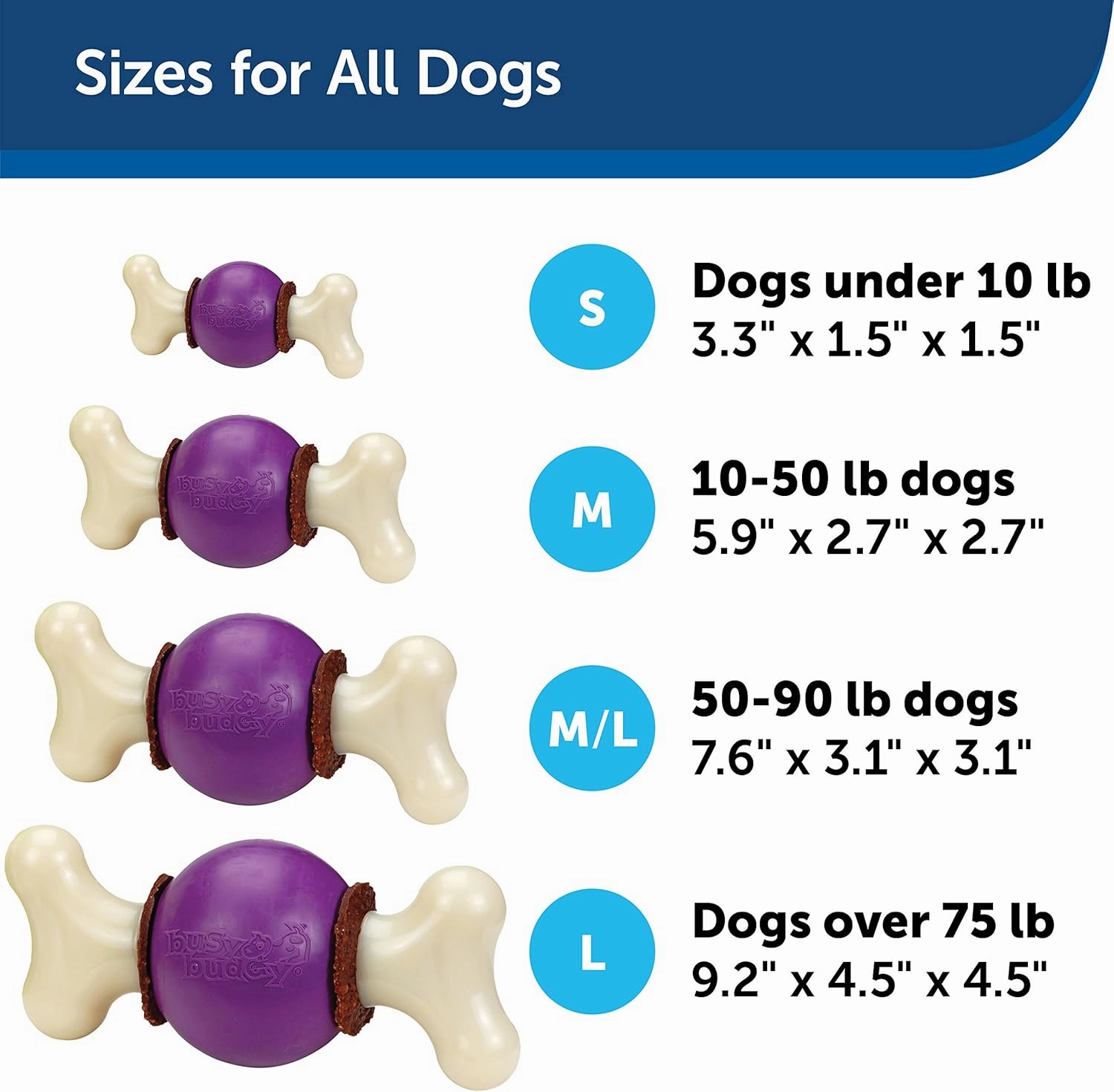 PetSafe® Busy Buddy® Bouncy Bone™, Treat Holding Dog Toy, Large, Best for Dogs Over 75 Lb.