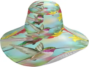 Pfrewn Women's Gardening Hat Wide Brim Sun Hats Waterproof Foldable UV Protection Hat for Garden