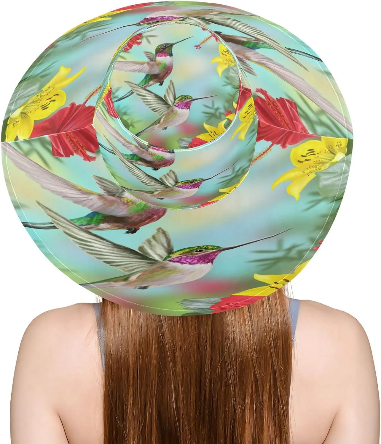Pfrewn Women's Gardening Hat Wide Brim Sun Hats Waterproof Foldable UV Protection Hat for Garden