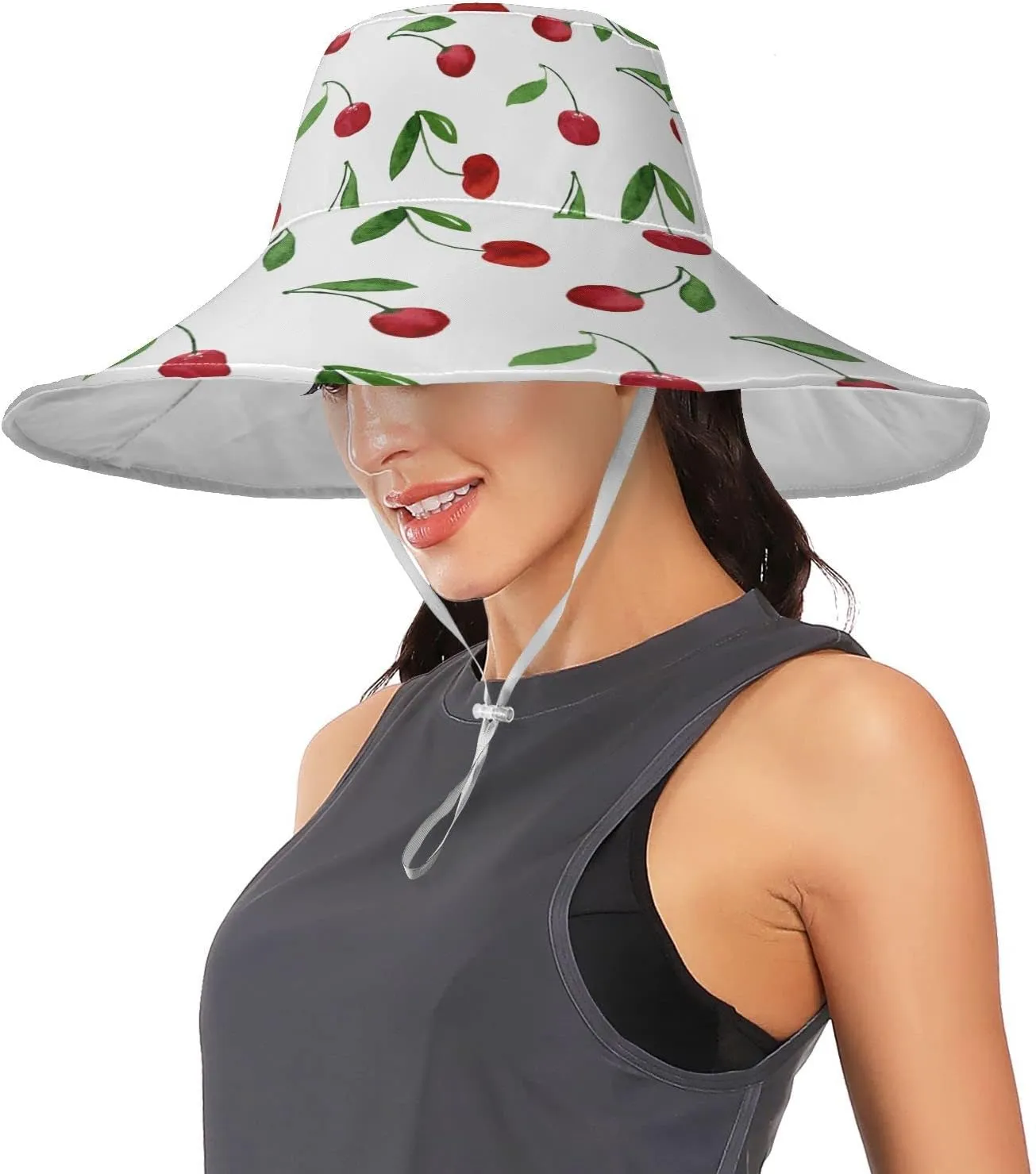 Pfrewn Women's Summer Wide Brim Sun Hats Waterproof Foldable Sun UV Protection Hat Gardening Hat for Garden