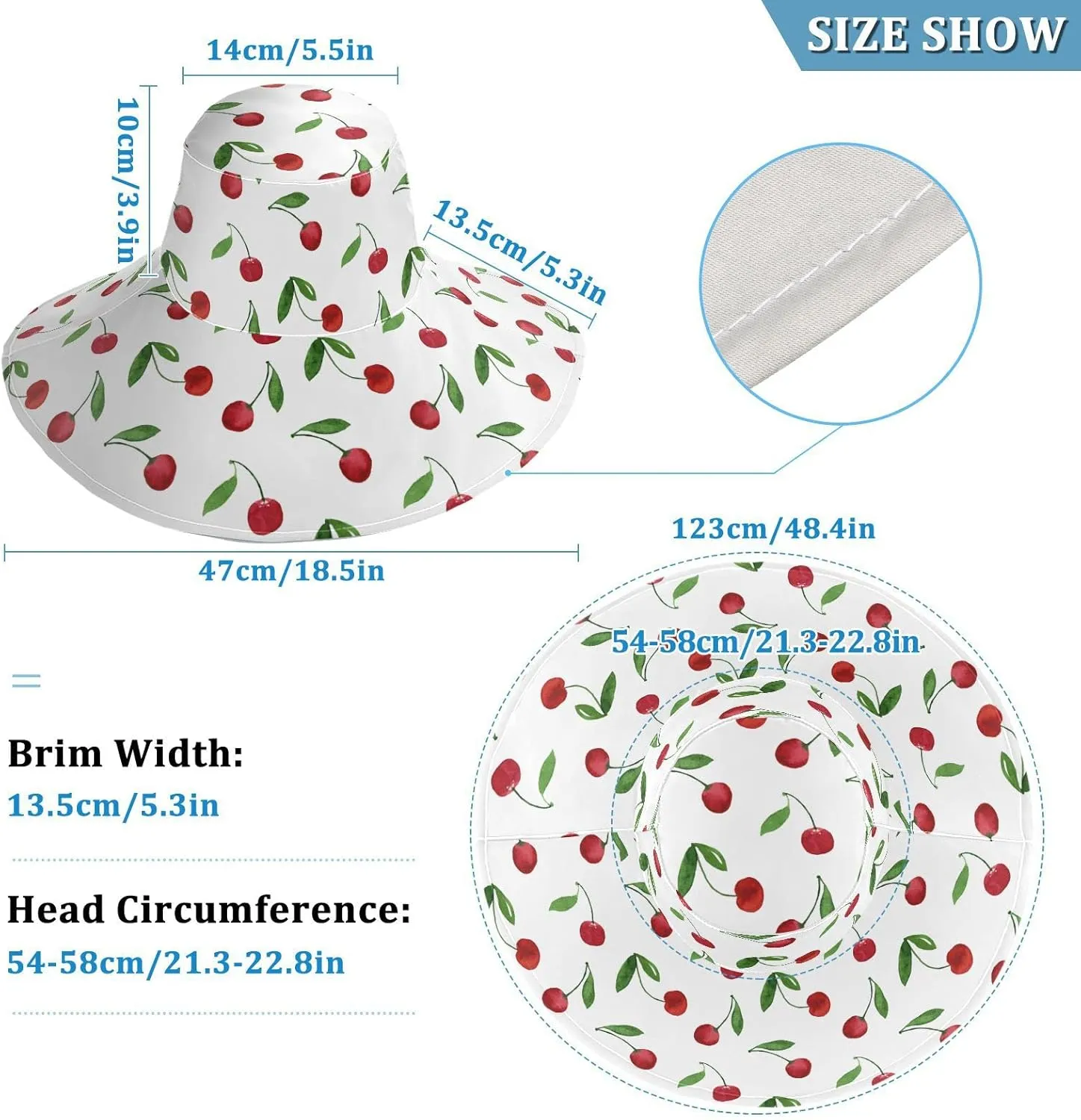 Pfrewn Women's Summer Wide Brim Sun Hats Waterproof Foldable Sun UV Protection Hat Gardening Hat for Garden
