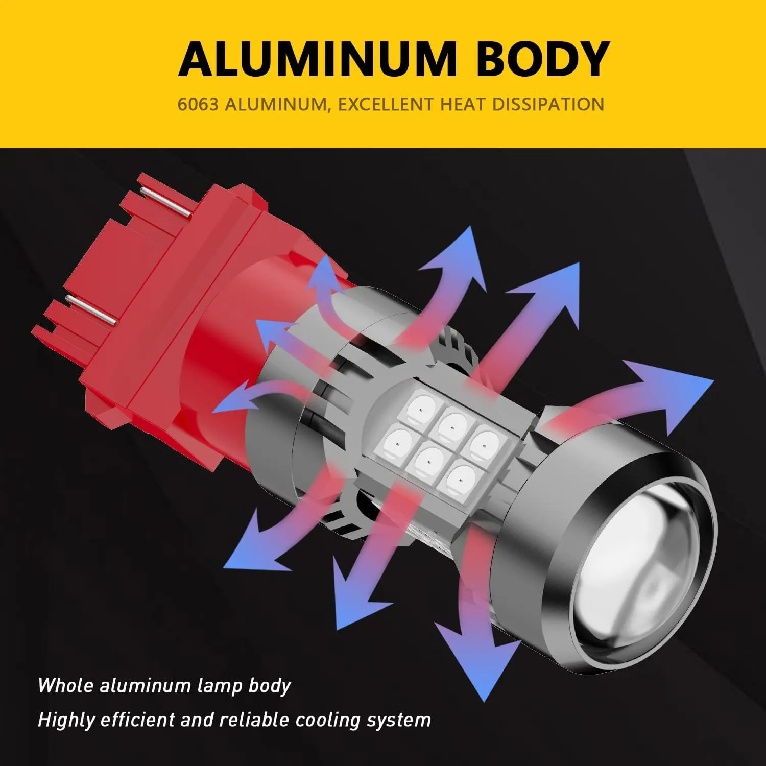 PHINLION 3157 LED Bulb Red, Super Bright 3030 30-SMD 3056 3057 4157 3047 4057 3457 LED Brake Tail Stop Turn Signal Blinker Lights Replacement for Car, Truck, Motorcycle