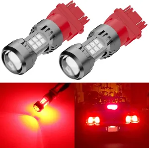PHINLION 3157 LED Bulb Red, Super Bright 3030 30-SMD 3056 3057 4157 3047 4057 3457 LED Brake Tail Stop Turn Signal Blinker Lights Replacement for Car, Truck, Motorcycle