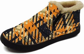 Plaid Buffalo Snow Boots for Men Women Winter Shoes Low Top Fashion Sneakers Slip on Ankle Booties Valentines Day Gifts