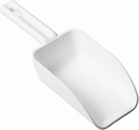 Plastic Hand Scoop, 16 oz, BPA Free, White