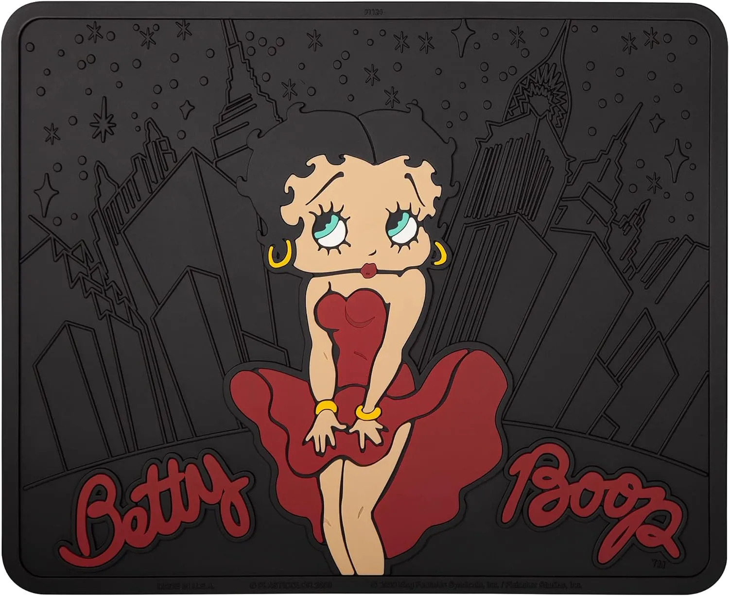 Plasticolor 001124R01 Betty Boop Skyline Car Truck SUV Rear Seat Utility Mat