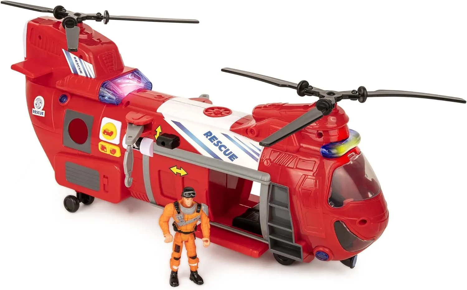 Playkidz Helicopter Toys for Boys, Toy Helicopter for Toddlers, Lights & Sounds, 17" Length, Rescue Role Playset, Play & Learn Toddler Toys Ages 3 