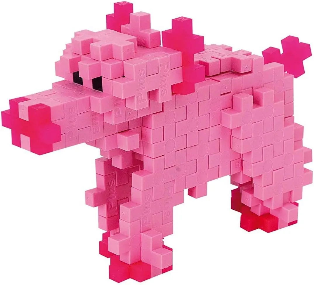 Plus-Plus 300.4117 Pig 100 pcs Tube Building Bricks, Mixed, Standard
