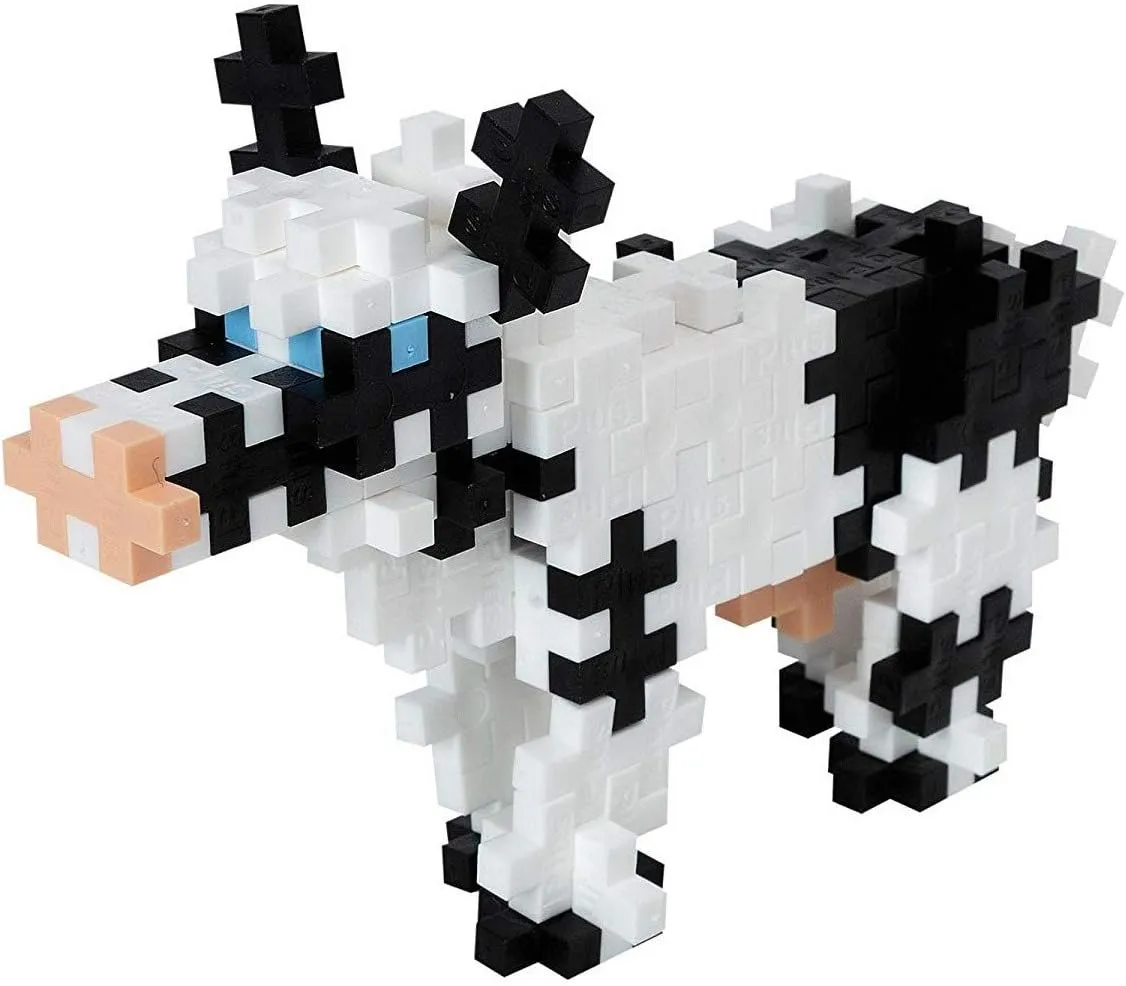 Plus-Plus 300.4118 Cow 100 pcs Tube Building Bricks, Mixed, Standard
