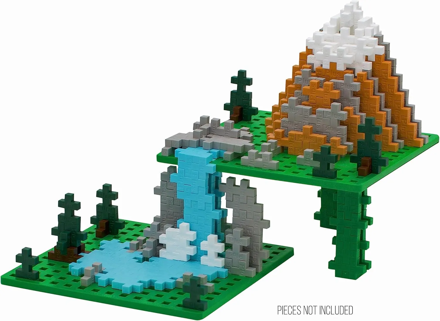 PLUS PLUS – Green Baseplate, 12 Pack – Base Accessory for Building and displaying Creations, 4.5 X 4.5 inches, Construction Building STEM | STEAM Toy for Kids