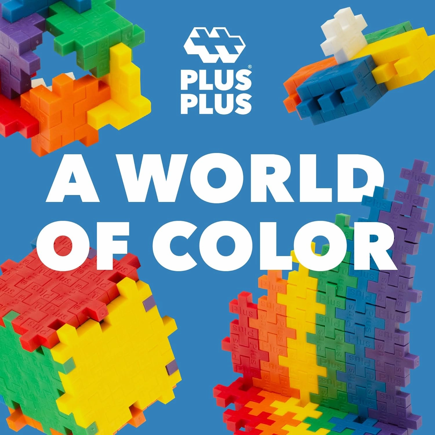 PLUS PLUS 240 Piece Interlocking Building Blocks for Kids, Open Ended Connecting Toys, STEM Bin Classroom Mini Manipulatives - Basic Mix Play Tube