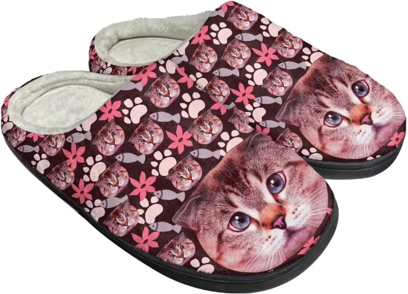 Plush Warm Slippers for Women Men Cosy Slippers Full Toe for Winter Soft House Shoes Indoor Outdoor Slippers