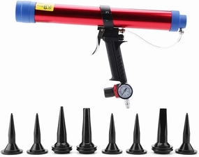 Pneumatic Glass Glue Sealant Gun Kit, Pneumatic Glass Glue Sealant Caulk Gun Cartridge Air Gun 300~600ML