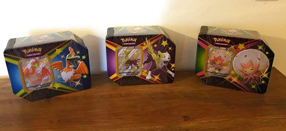 Pokemon Shining Fates All 3 Tins! Boltund V, Cramorant V, and Eldegoss V