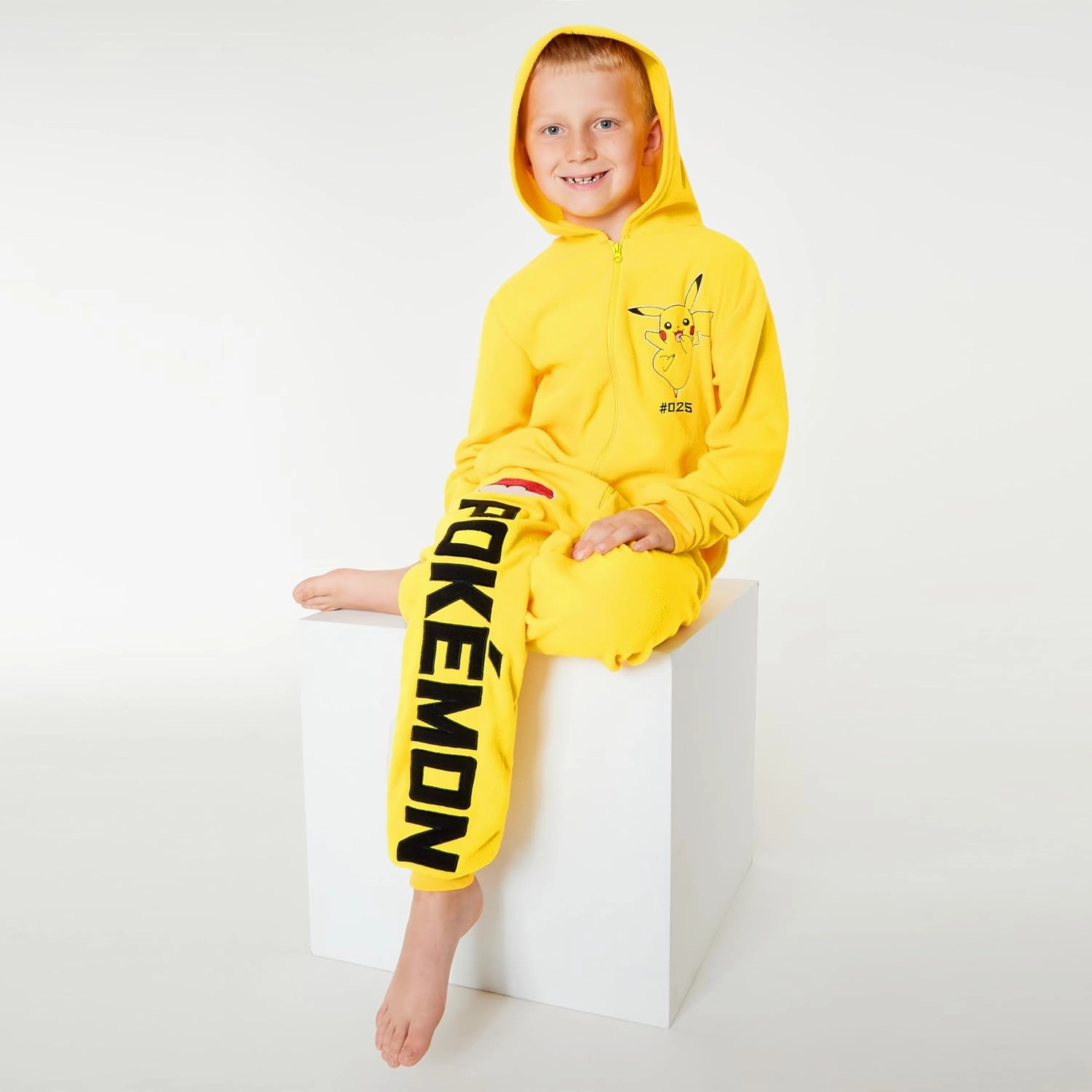 Pokemon Boys Novelty Fleece Sleepsuit, Warm Hooded Fleece - Boys Gifts