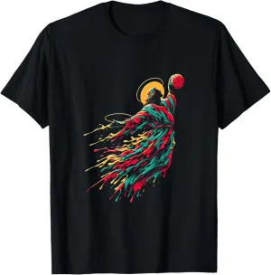 Pop Art Jesus Dunk - Bold Basketball Vector T-Shirt