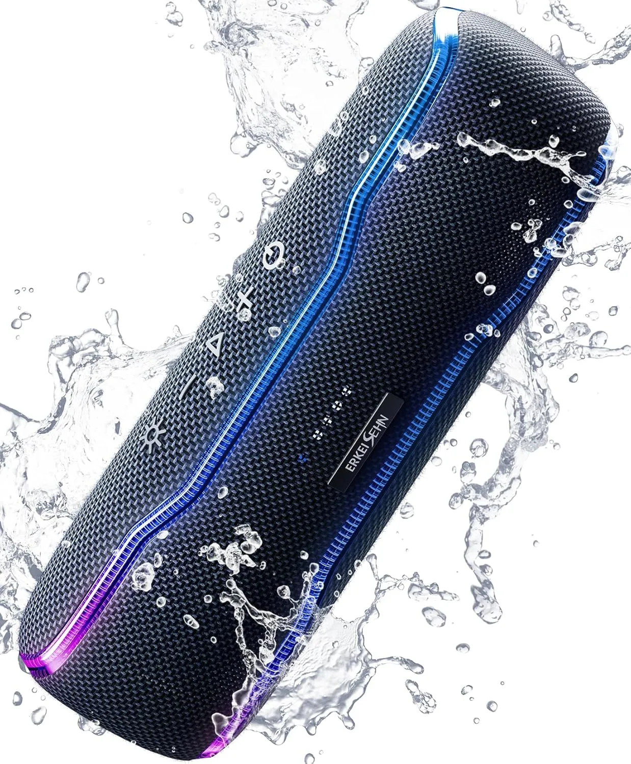 Portable Bluetooth Speaker, IPX7 Waterproof Wireless Speakers with Colorful Flashing Lights, 25W Super Bass 24H Playtime, 100ft Range, TWS Pairing for Outdoor, Home, Party, Beach, Birthday Gift