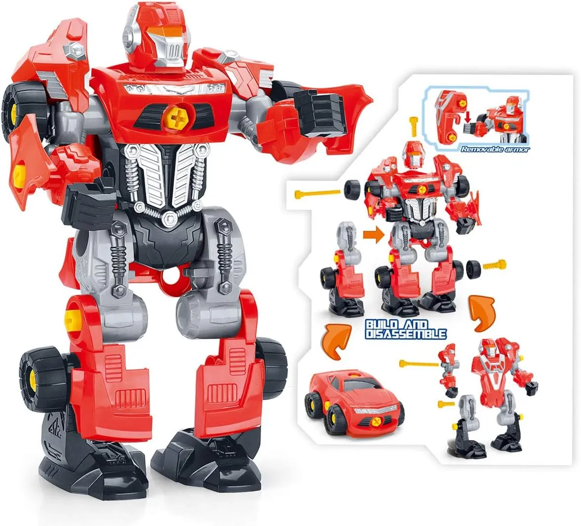 PowerTRC 3-in-1 Take Apart Robot Toy – STEM Learning Construction Set with Power Drill for Kids, Educational Building Toys for Boys and Girls, Ages 3 and Up