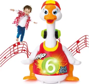 PowerTRC Baby Toy Dance Musical Duck Toy - Walking Goose Singing Dancing Toys for Toddlers 1-3 Hip-Hop Cool Birthday Toy