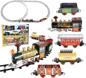 PowerTRC Train Toys for Toddlers 1-3, Train Set Toys for Kids, Christmas Train Set Train Toy w/Light & Sound Birthday Gifts for 3 4 5 6 Year Old Boys Girls
