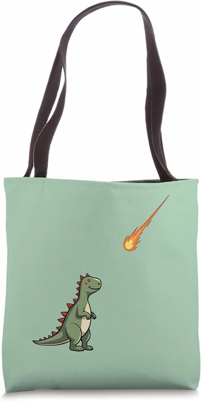 Prehistoric Meteor Impact Humor Tote Bag