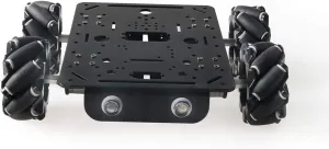 Premium 4WD Smart Mecanum Wheel Car Chassis for Arduino/Raspberry pi, ROS Metal Robot Platform with 80mm Mecanum Omni Wheel & DC Motor with Encoder, DIY Smart RC Robot Car Chassis DIY Learning Kit
