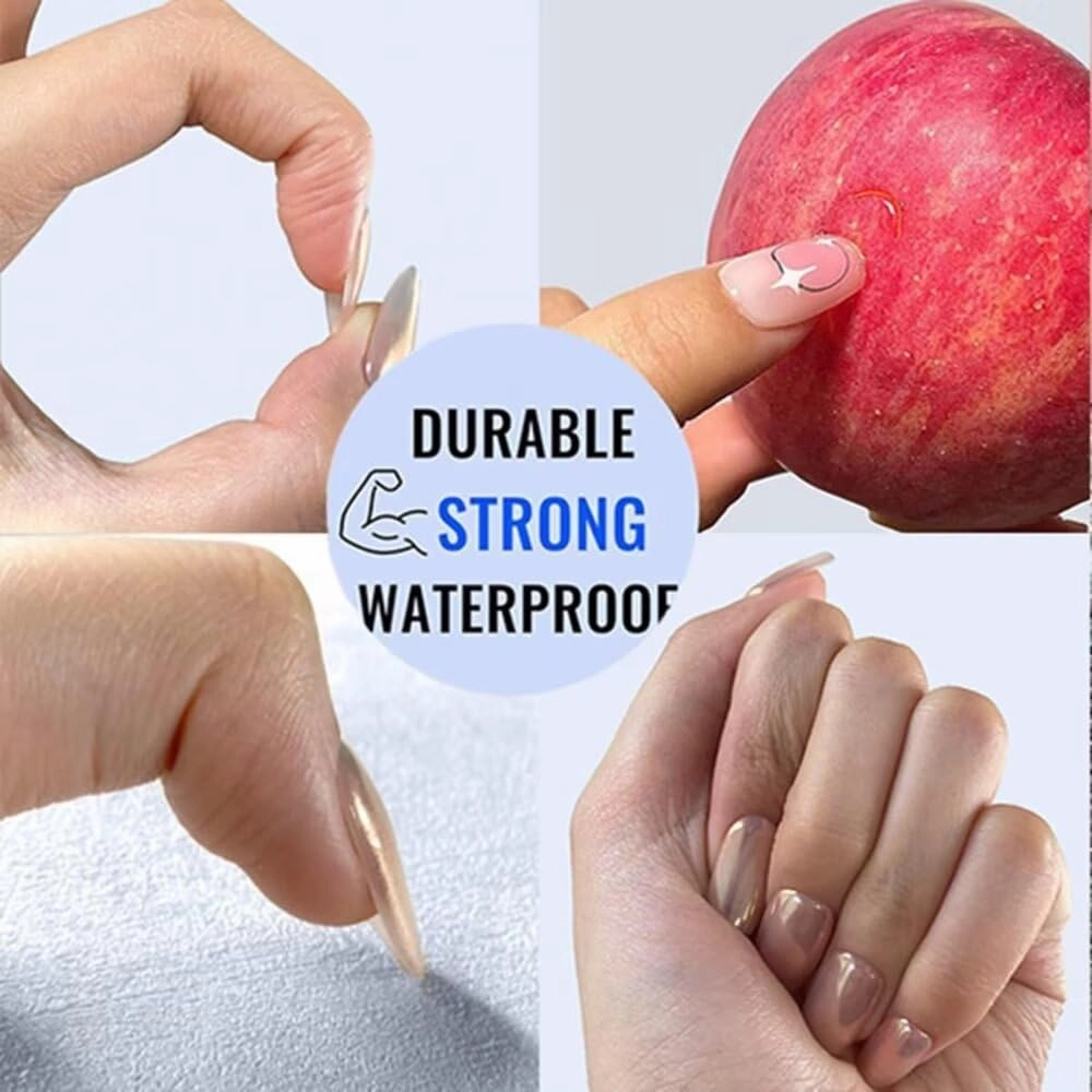 Press On Nails - Handmade 3D Oval Nails, Artistic Design, Reusable Thick Acrylic and Muti-Layer Gel False Nails, DIY Art Decorate with Set
