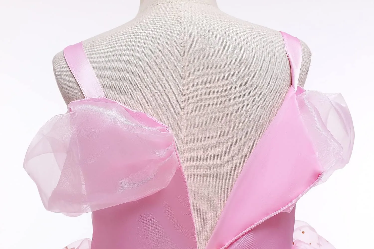 Princess Aurora Costume for Girls Birthday Party Outfit Halloween Cosplay Dress up with Accessories for 3T