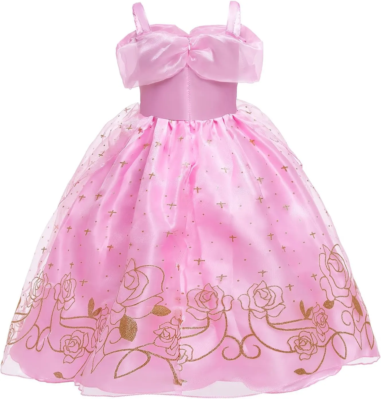Princess Aurora Costume for Girls Birthday Party Outfit Halloween Cosplay Dress up with Accessories for 3T