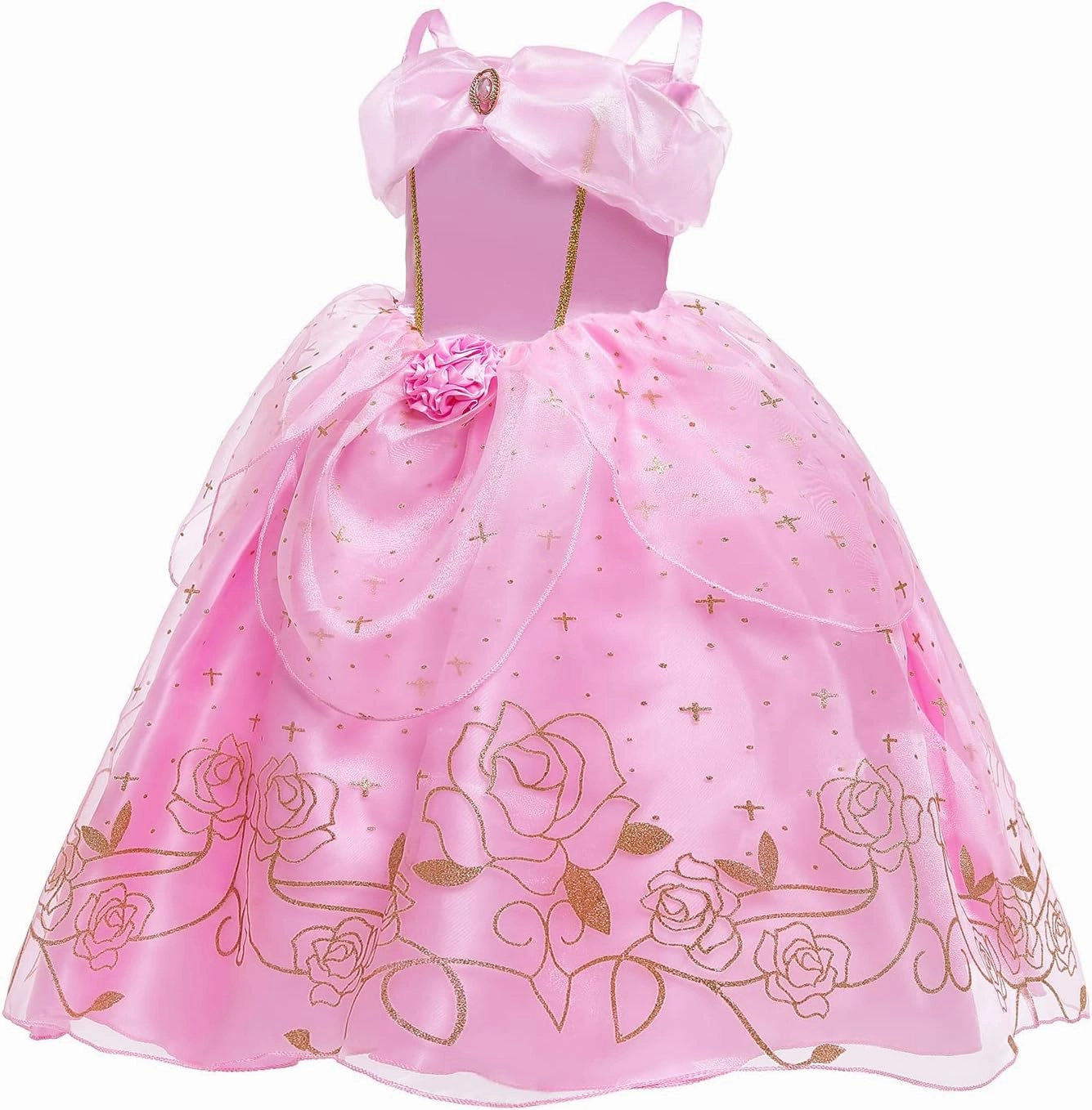 Princess Costume for Girls Birthday Party Outfit Halloween Cosplay Dress up with Accessories for 2T-12