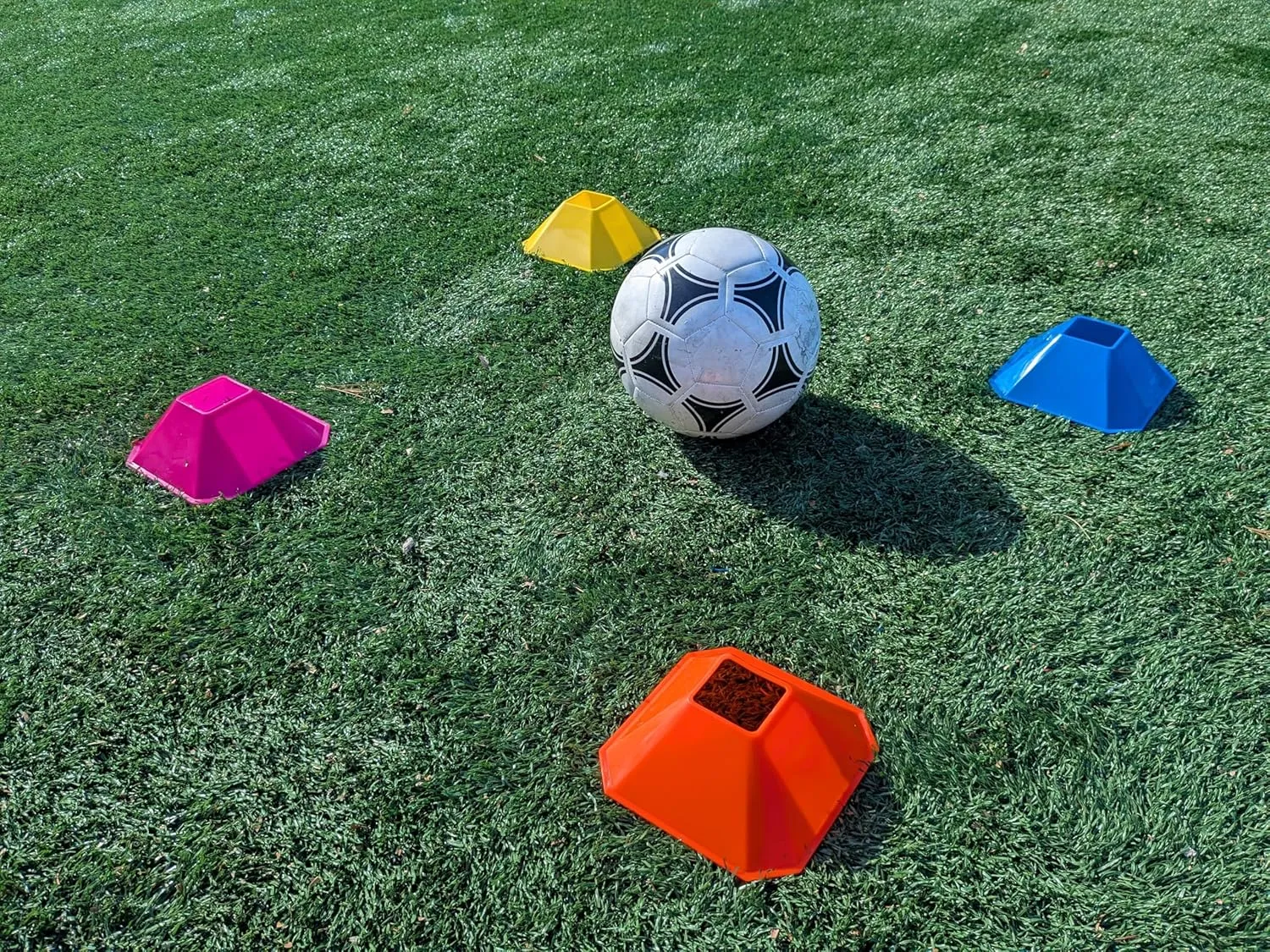 Pro Square Training Cones (Set of 10) - APEX PRO Sports - Training Cones with Carry Strap for Training, Soccer, Football, Basketball,Kids and Other Sports and Games