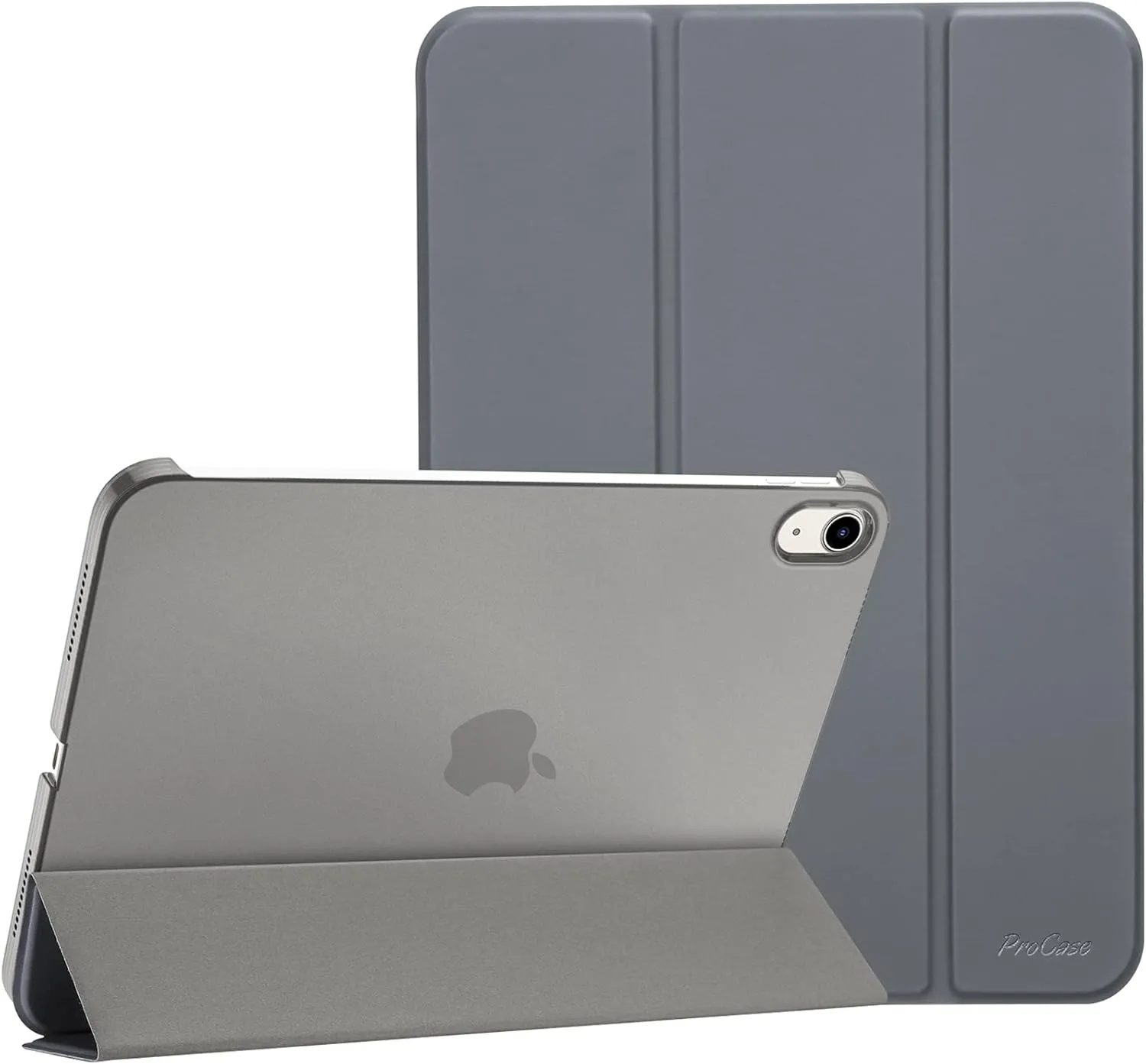 ProCase for iPad (A16) 11th Generation 11 Inch 2025/ iPad 10th Generation 10.9 Inch 2022 Case, Slim Smart Cover with Translucent Hard Shell Back, Supports Touch ID, Auto Wake/Sleep -Grey