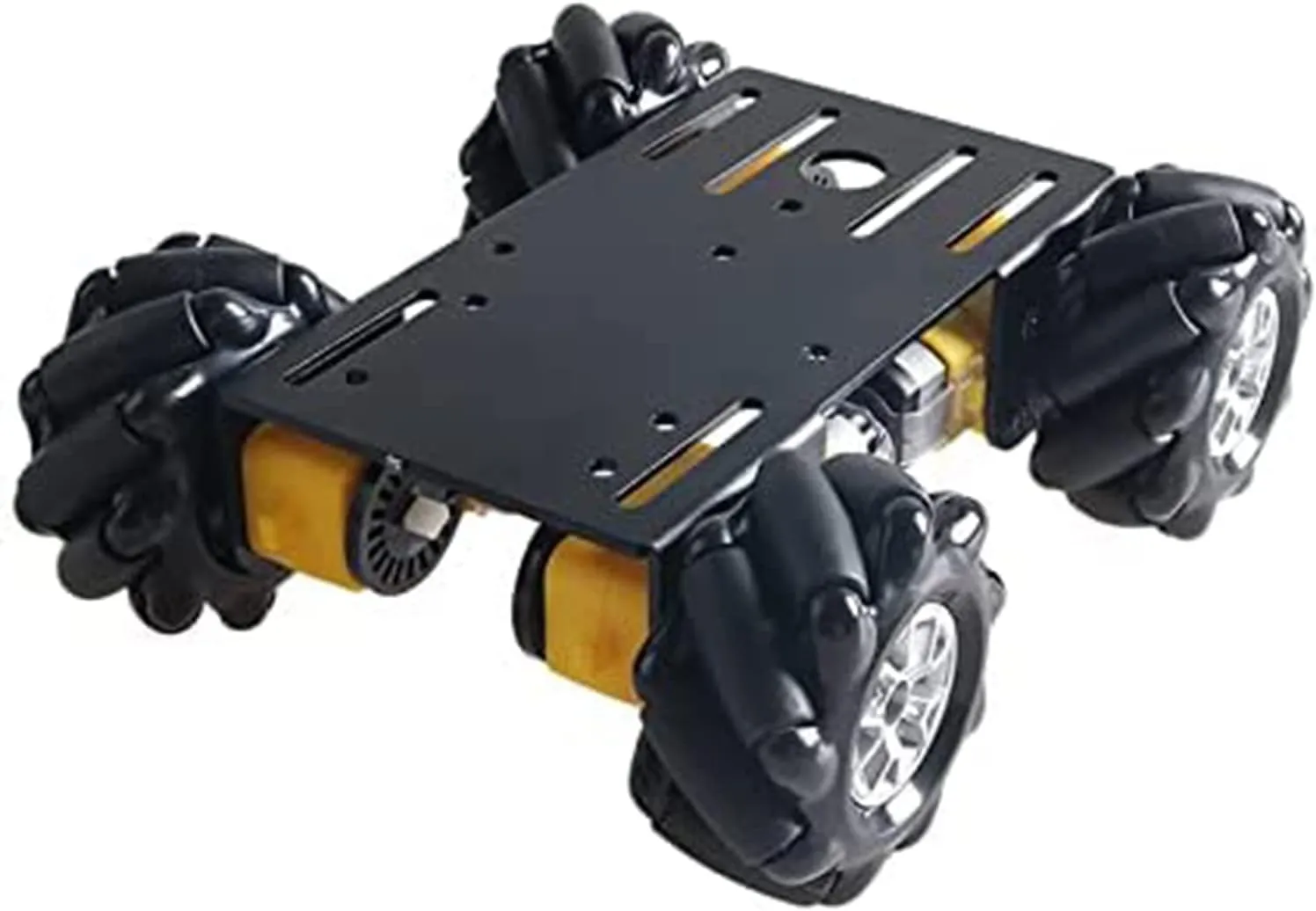 Professional 60mm Mecanum Wheel Car Chassis MC100 for Arduino/Raspberry pi/Micobit, Remote Control 4WD Metal Smart Robot Car Chassis Kit Omnidirectional Wheel with DC TT Motor DIY Toy AI ROS STEAM