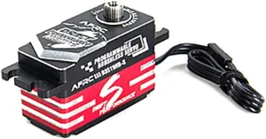 Programmable HV Brushless Servo RC Spare Parts for 1/10 1/12 1/18 Touring Drifting RC Car RC Airplane Helicopter Boat Robot Fixed-Wing (Red)