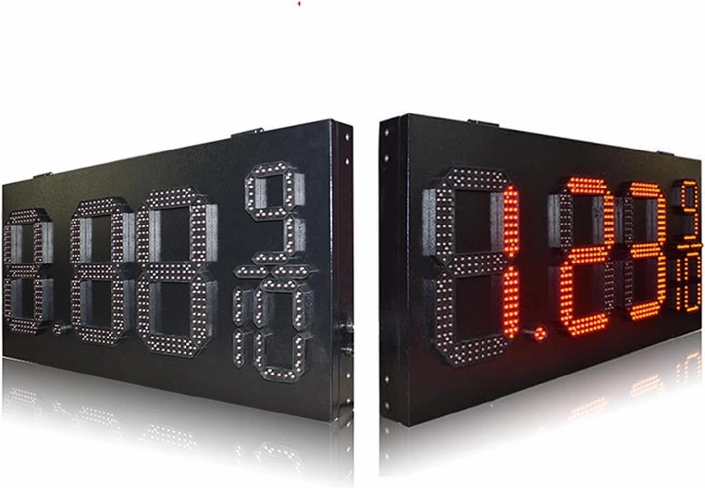 Protable Gym Timer 12 INCH RED Rainproof 8.88 Format 9/10 Gas Station Led Sign Wall Mounted Gas Station Oil Price Label Price Screen Outdoor Digital Visibility (3 Digit Countdown 1)