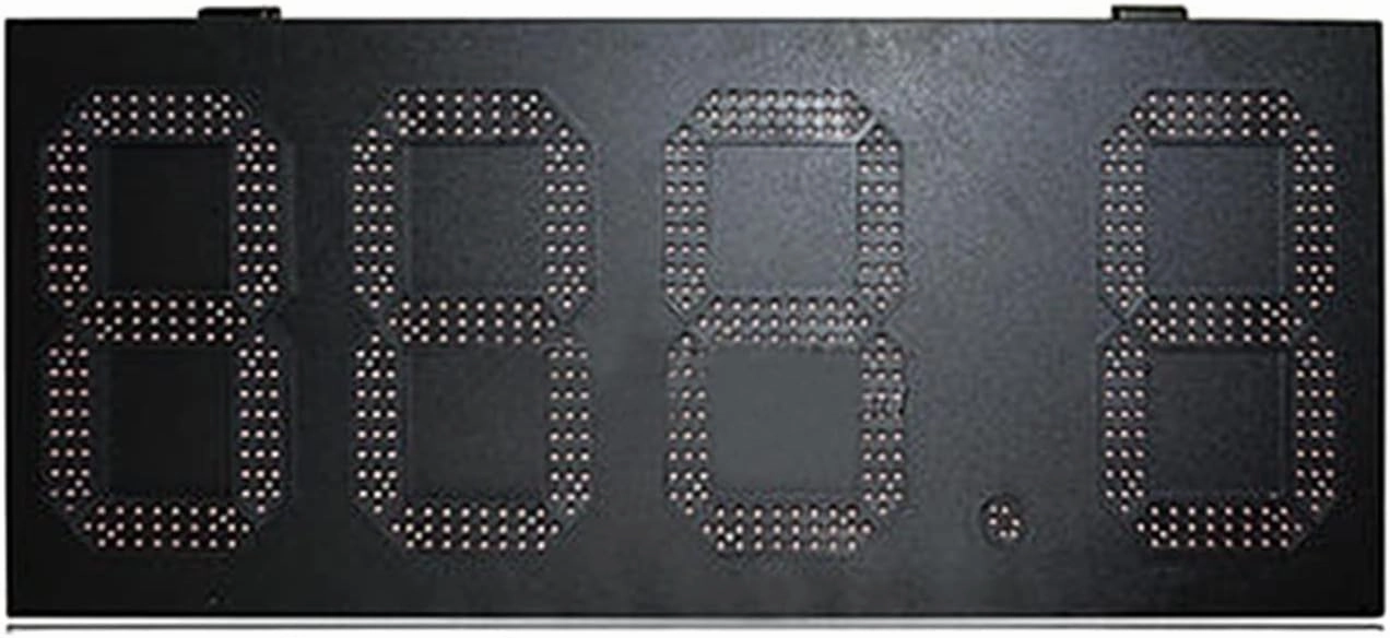 Protable Gym Timer Rainproof Iron Box 12 Inch High Brightness Red 888.8 Format Digital LED Gasoline Price Dis-Play 7-Segment LED Digital Signboard Outdoor Digital Visibility (8 Inch Scoreboard 1)