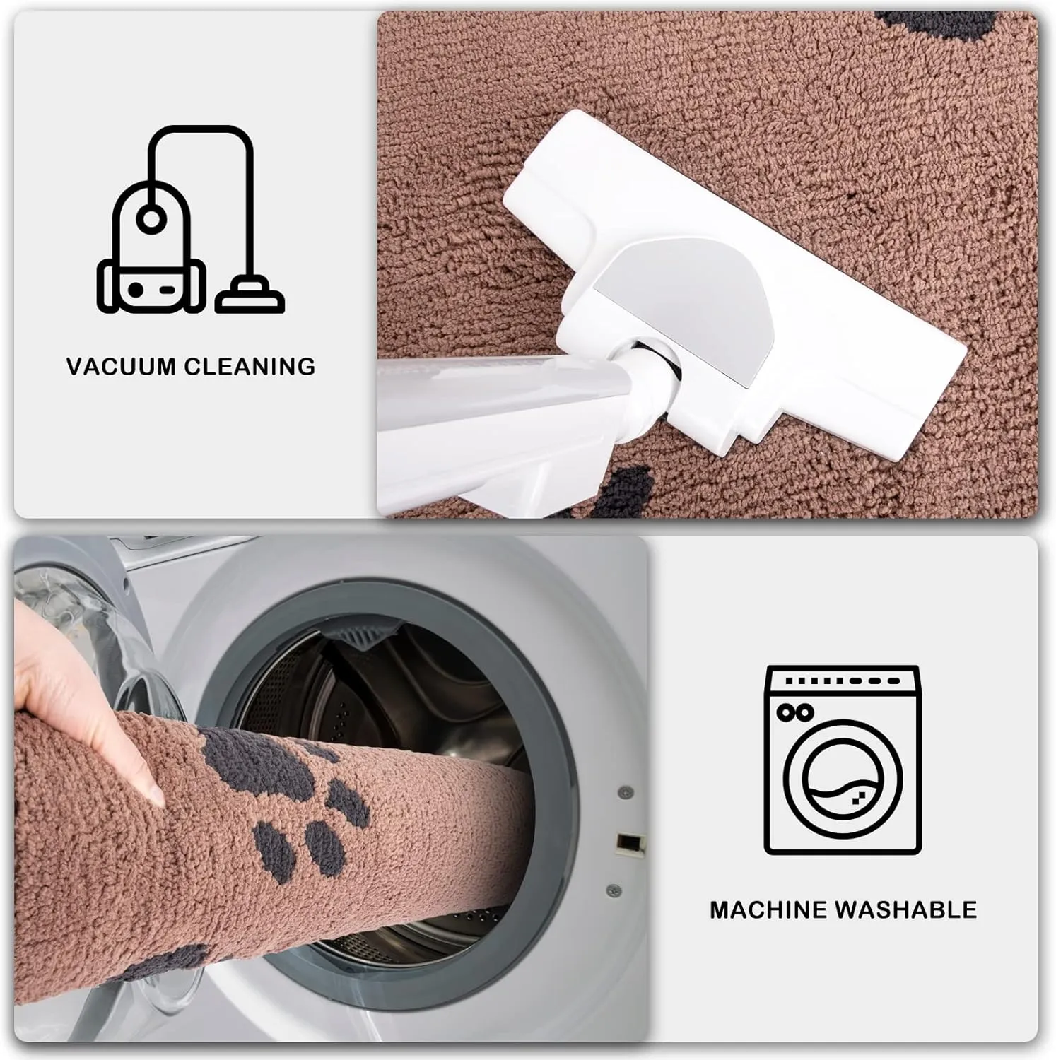PURRUGS Dirt Trapper Door Mat 32" x 47", Non-Skid/Slip Machine Washable Microfiber Entrance Rug, Shoes Scraper, Dog Doormat, Super Absorbent Floor Mat for Muddy Wet Shoes and Paws, Light Brown