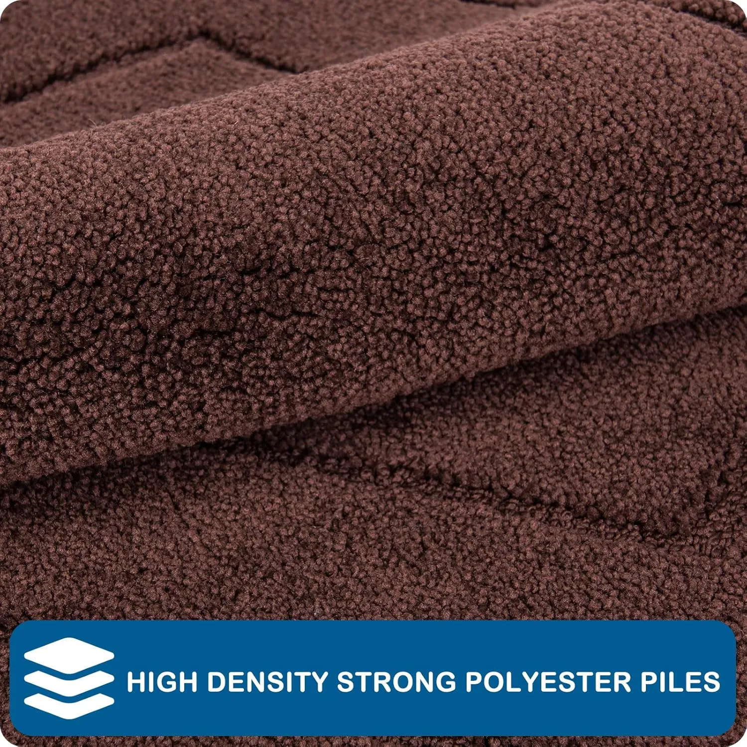 PURRUGS Machine Washable Kitchen Runner Rug 24" x 70", Non-Slip/Skid Hallway Runner Rug, Super Absorbent Soft Area Rug for Kitchen, Hallway & Laundry, Rolled Packaging, Brown