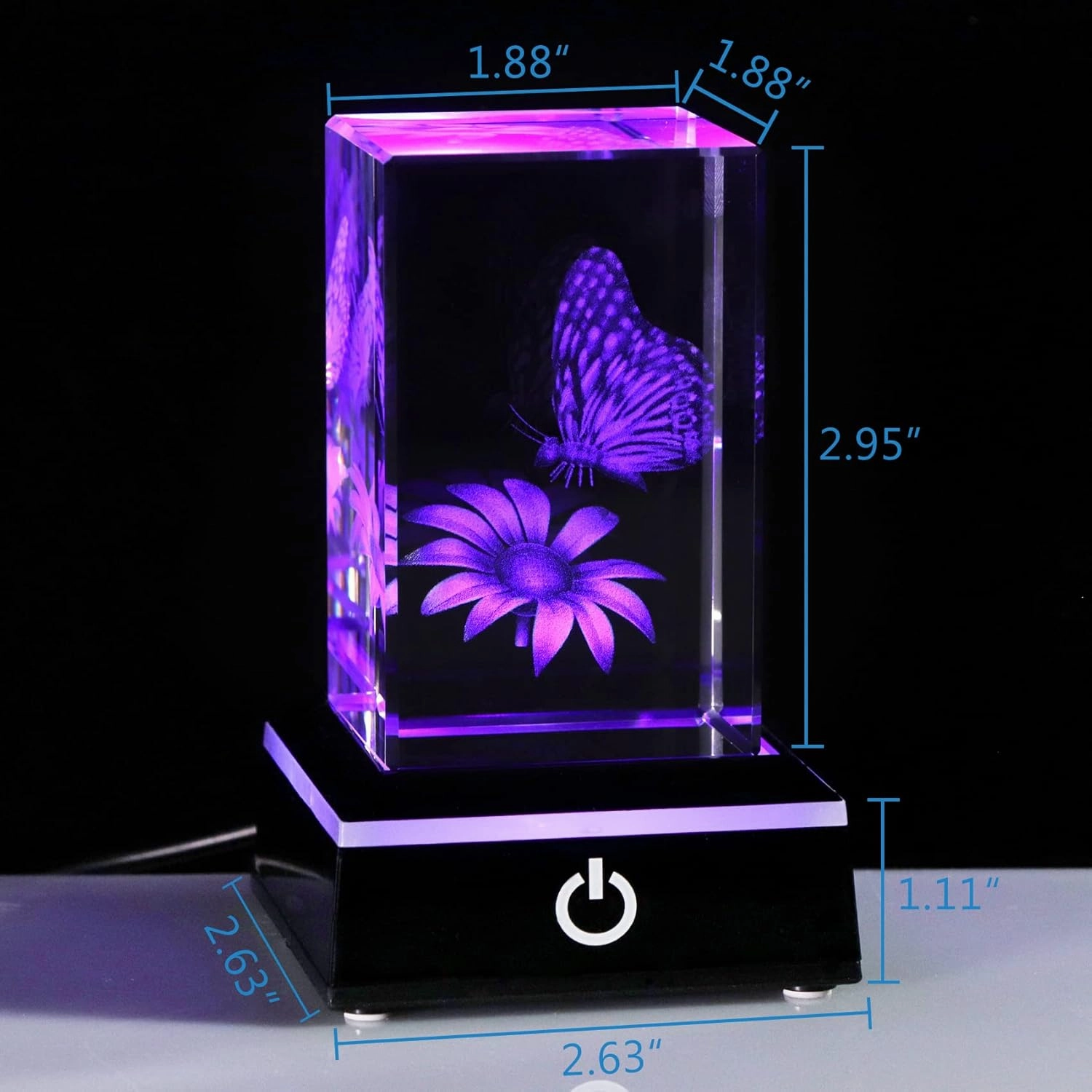 Qianwei Butterfly Gifts: 3D Crystal Monarch Butterfly Figurines for Home Decor & Lovers