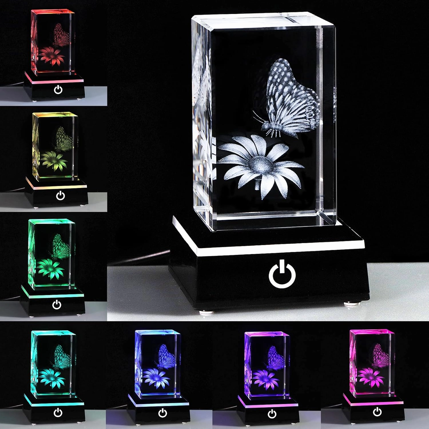 Qianwei Butterfly Gifts: 3D Crystal Monarch Butterfly Figurines for Home Decor & Lovers