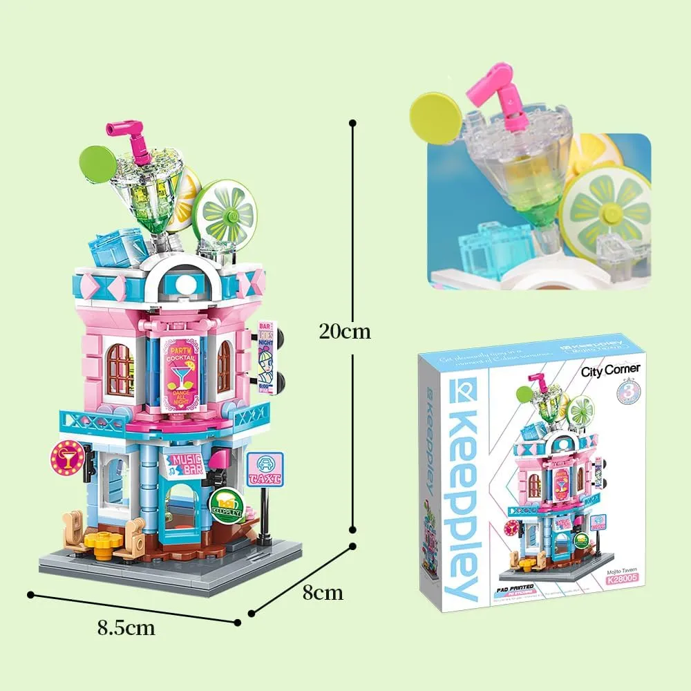 QMAN Building Blocks Toys for Girls Educational Construction STEM Toys Building Playset for Boys Mojito Tavern House Building Toy Kits Building Bricks Sets Creative Gifts for Kids Age 6  (400 Pieces)