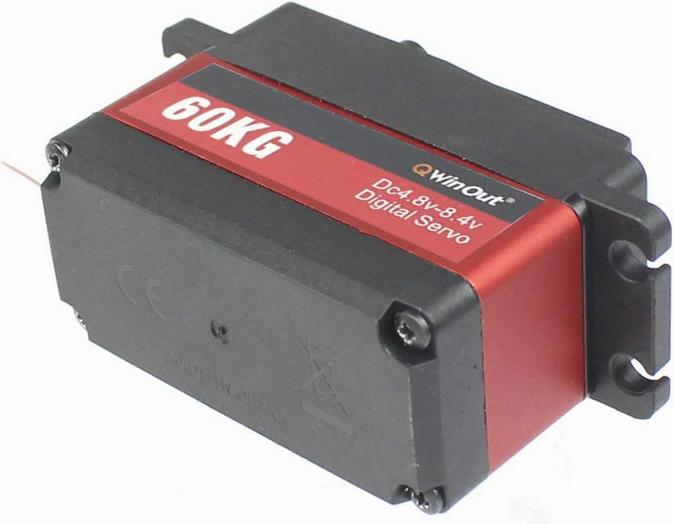 QWinOut 60KG Digital Servo High Torque 6v-8.4v Waterproof Metal Gear Servo for 1/5 RC Cars, Compatible with Futaba,JR,SANWA,Hitec,Jumper,Flysky,Frsky TX (360 Degree,4 Pack)